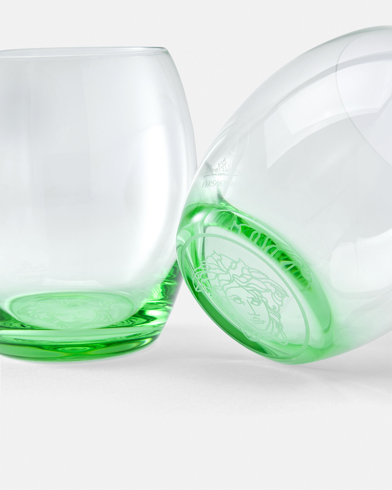 Medusa Lumiére Green Set 2 Whiskey Glasses