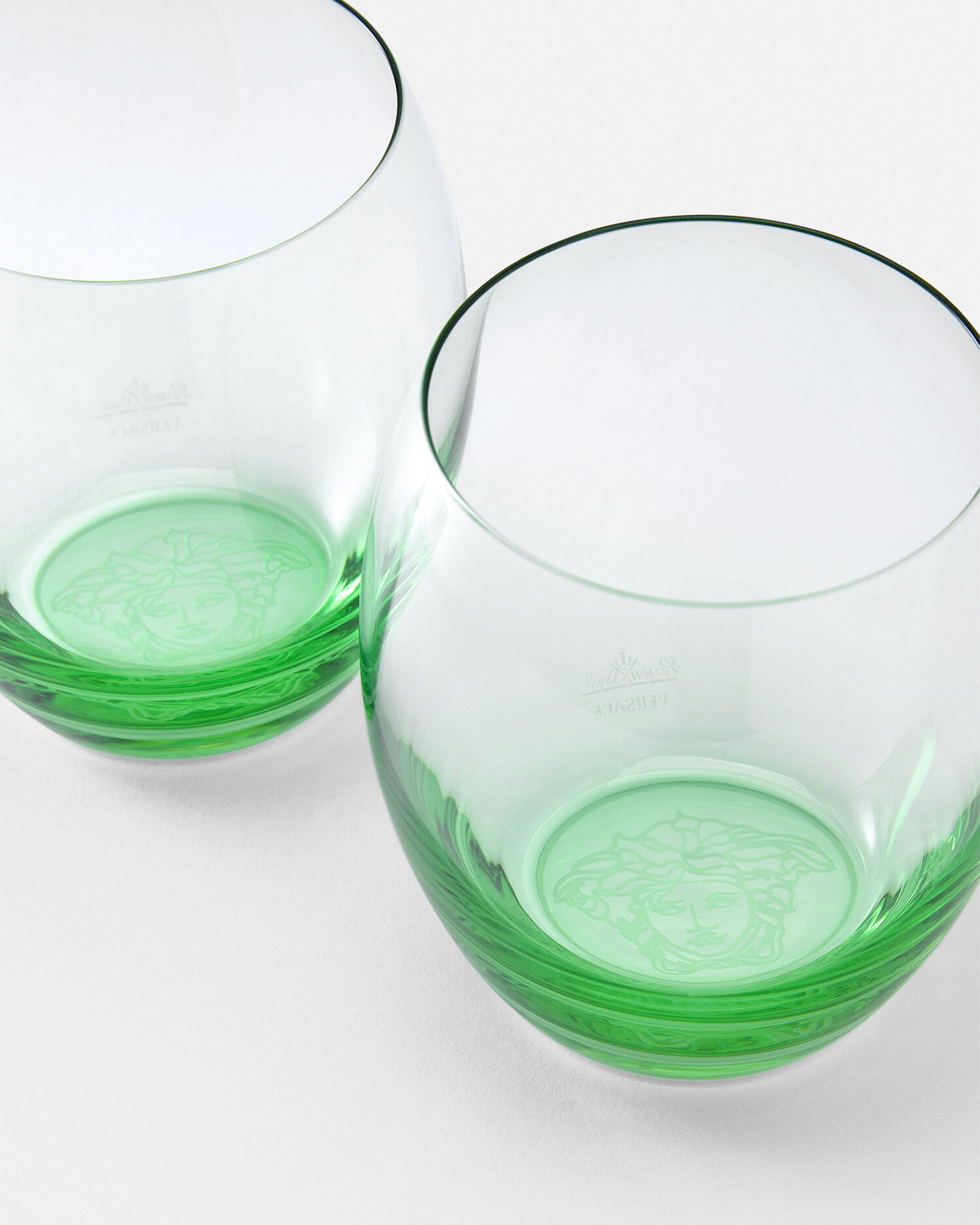 Medusa Lumiére Green Set 2 Whiskey Glasses