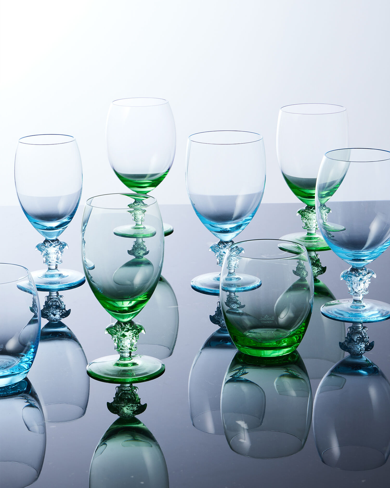 Medusa Lumiére Blue Set 2 Whiskey Glasses