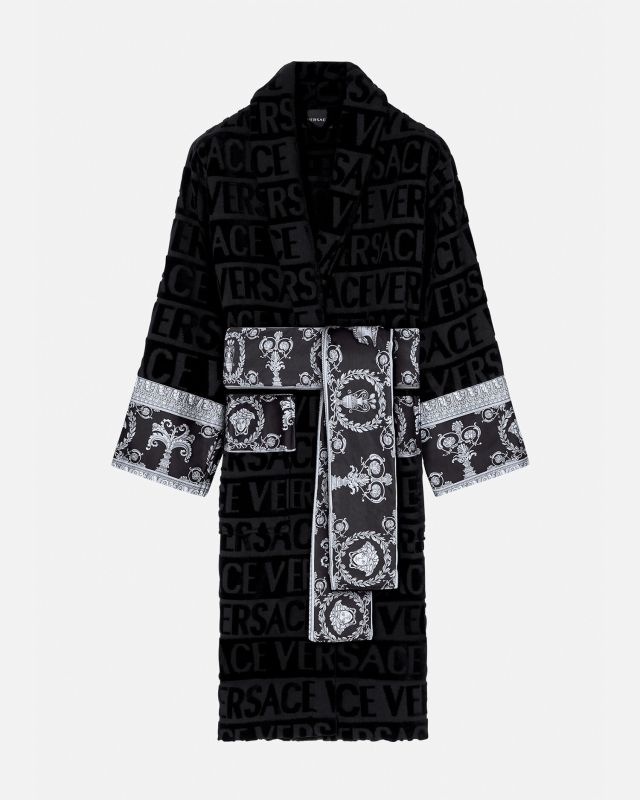 I ♡ Baroque Black Bathrobe