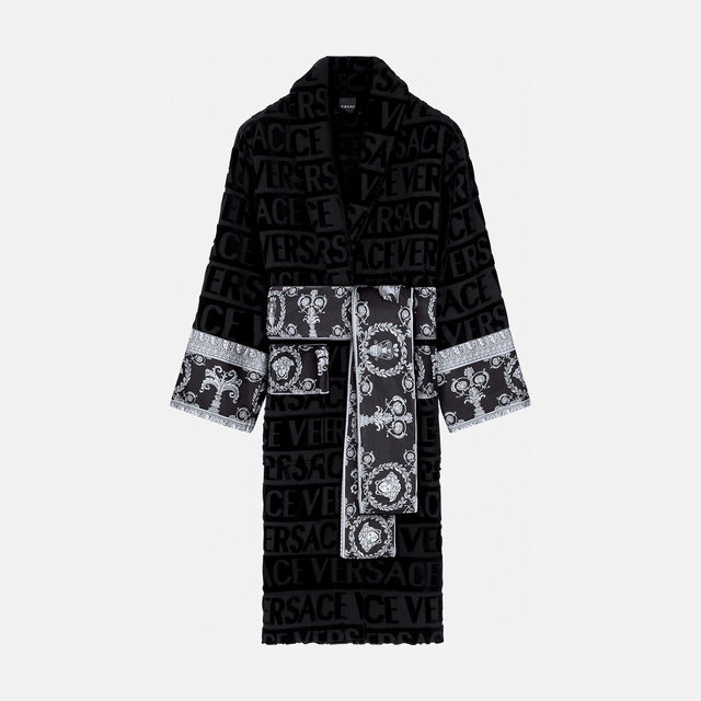 Банный халат Versace Barocco, черный