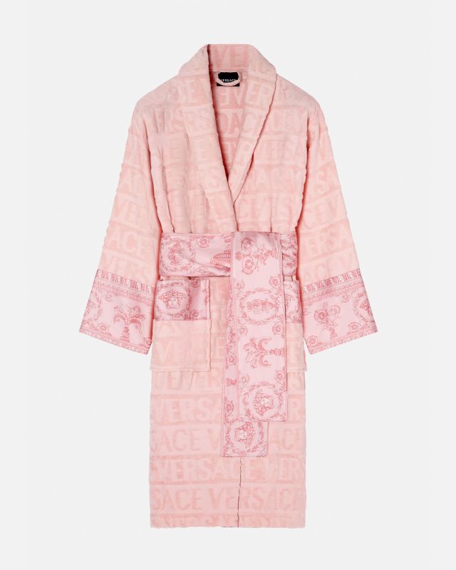I ♡ Baroque Light Pink Bathrobe