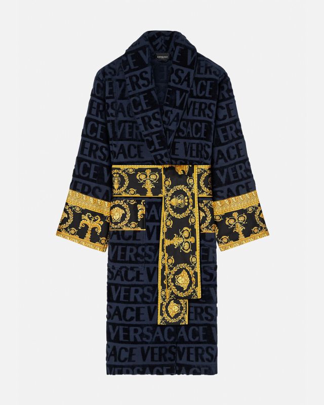 I ♡ Baroque Black Bathrobe