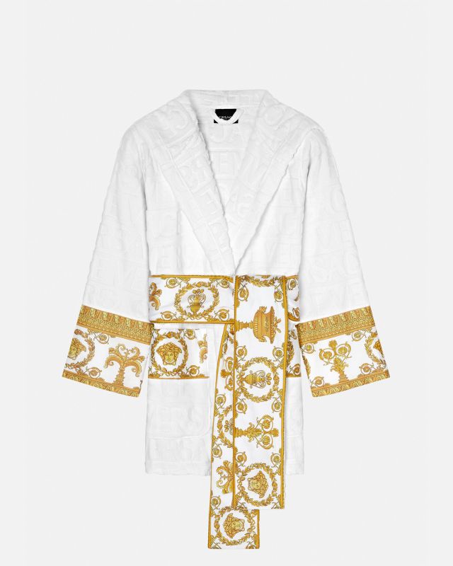 I ♡ Baroque Short White Bathrobe