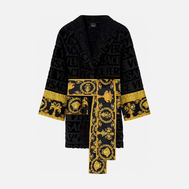 Короткий махровый халат Versace I ♡ Baroque