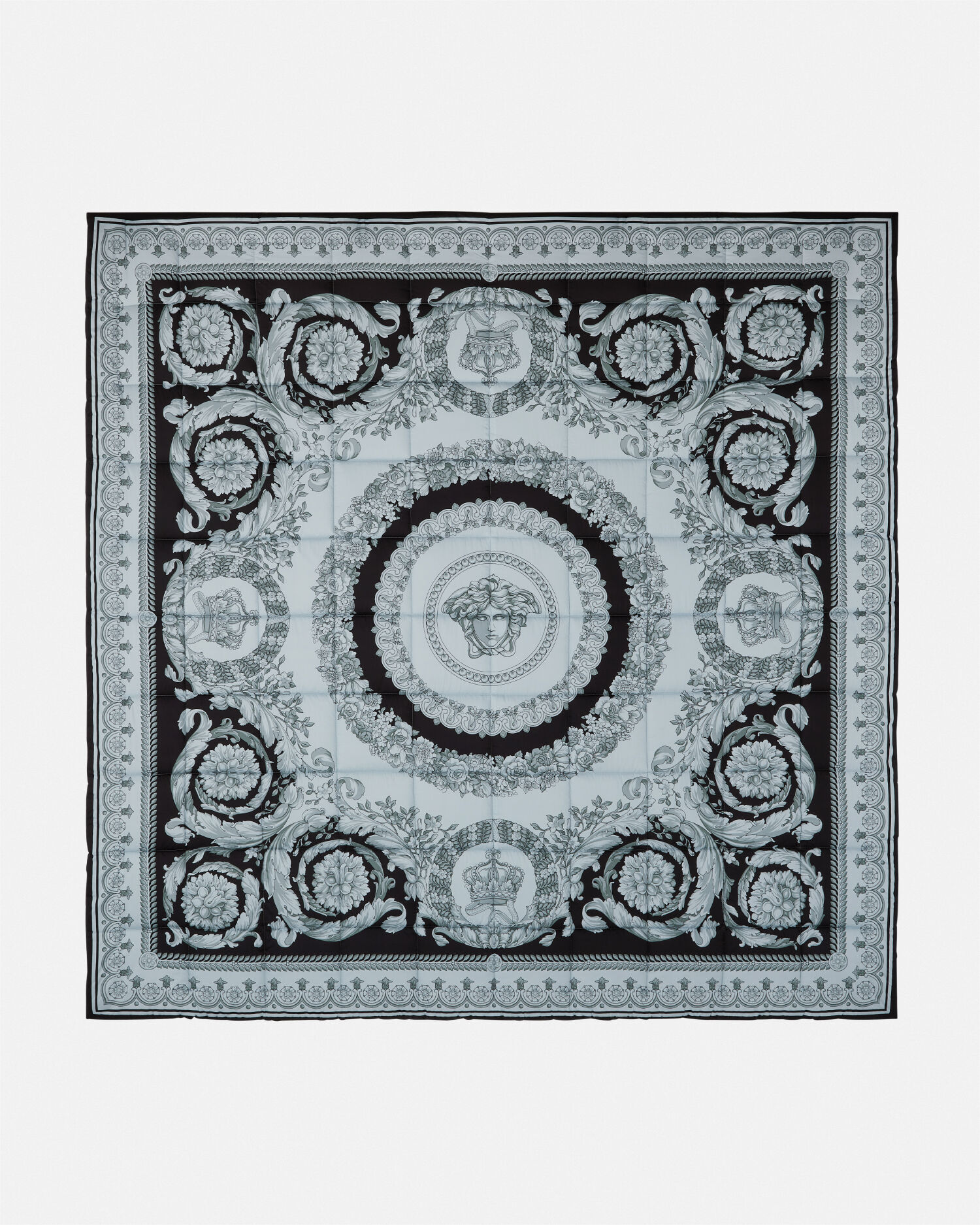 Crete de Fleur Double-Face Comforter Blue