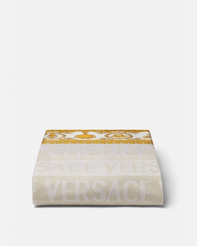 I ♡ Baroque Double-Face Blanket Gold