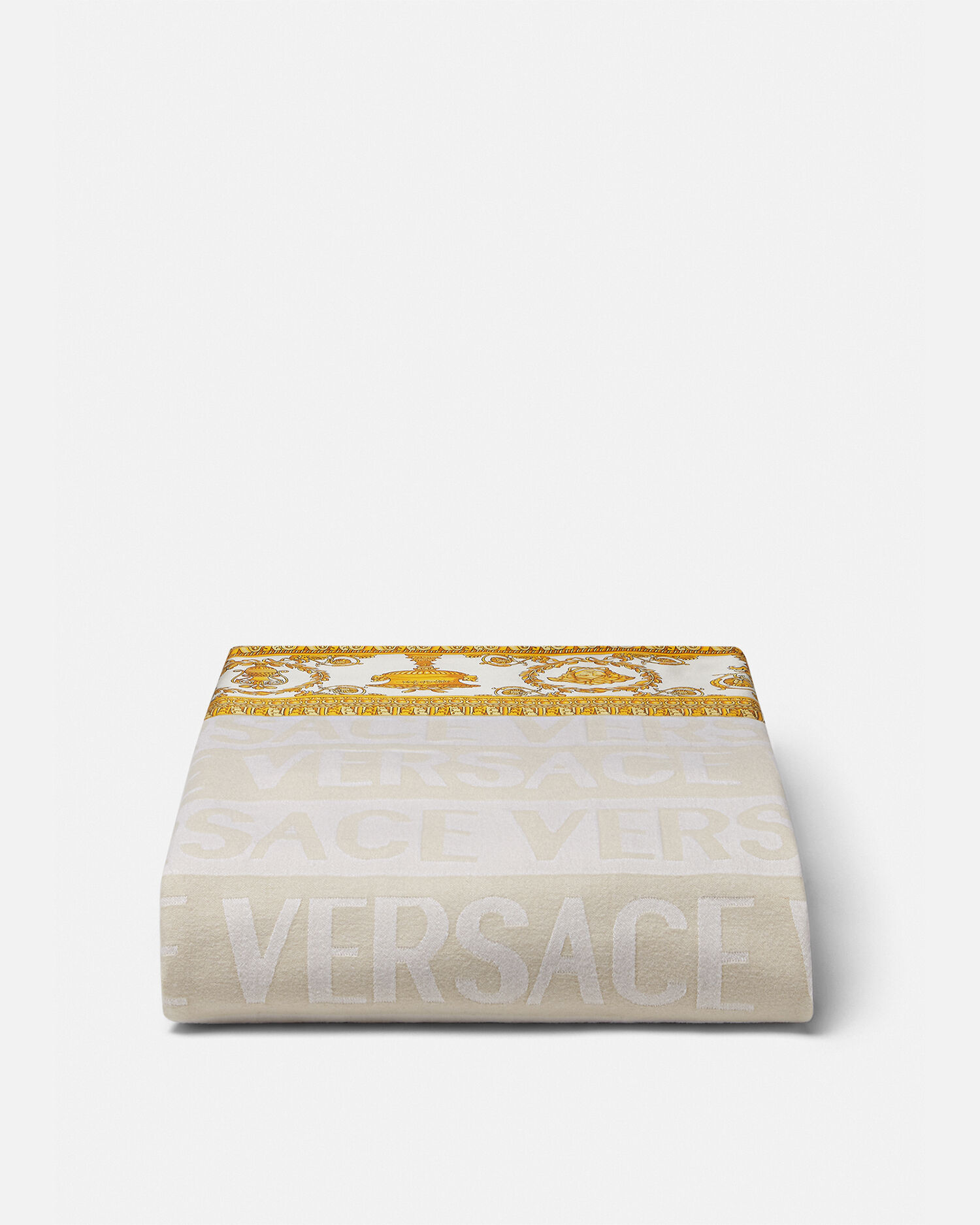 I ♡ Baroque Double-Face Blanket Gold