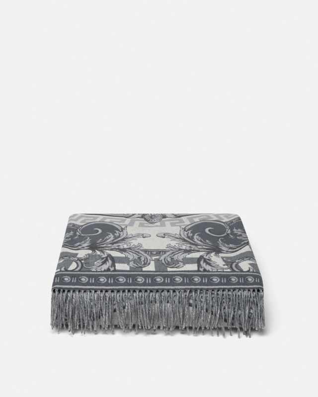 La Coupe des Dieux Fringed Blanket Grey