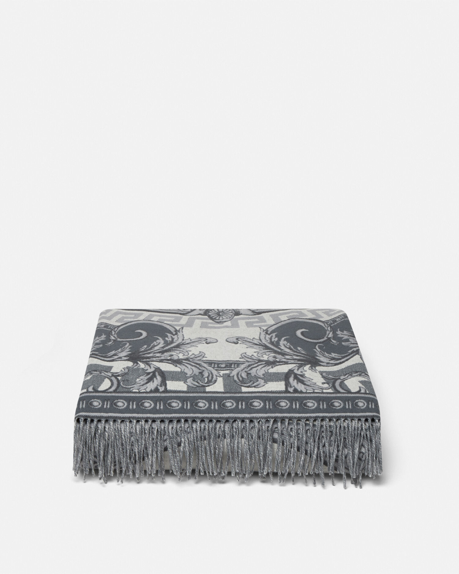 La Coupe des Dieux Fringed Blanket Grey
