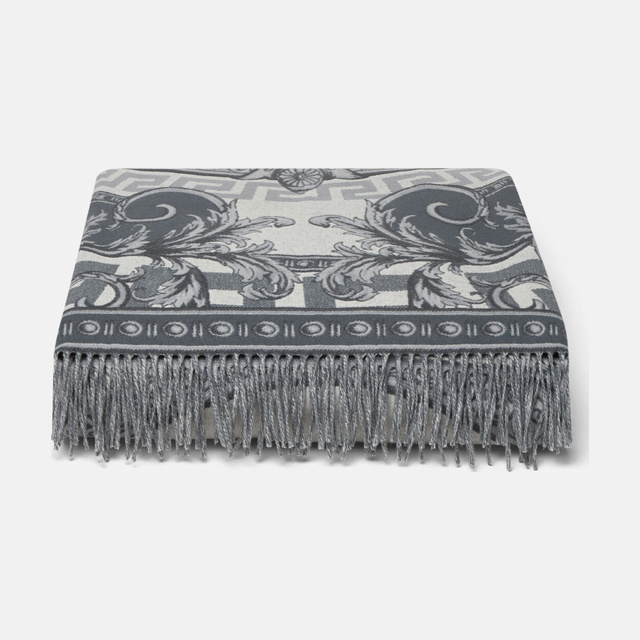 La Coupe des Dieux Fringed Blanket Grey