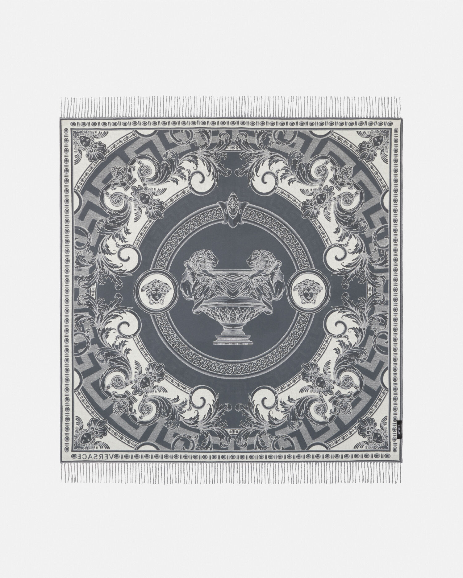 La Coupe des Dieux Fringed Blanket Grey