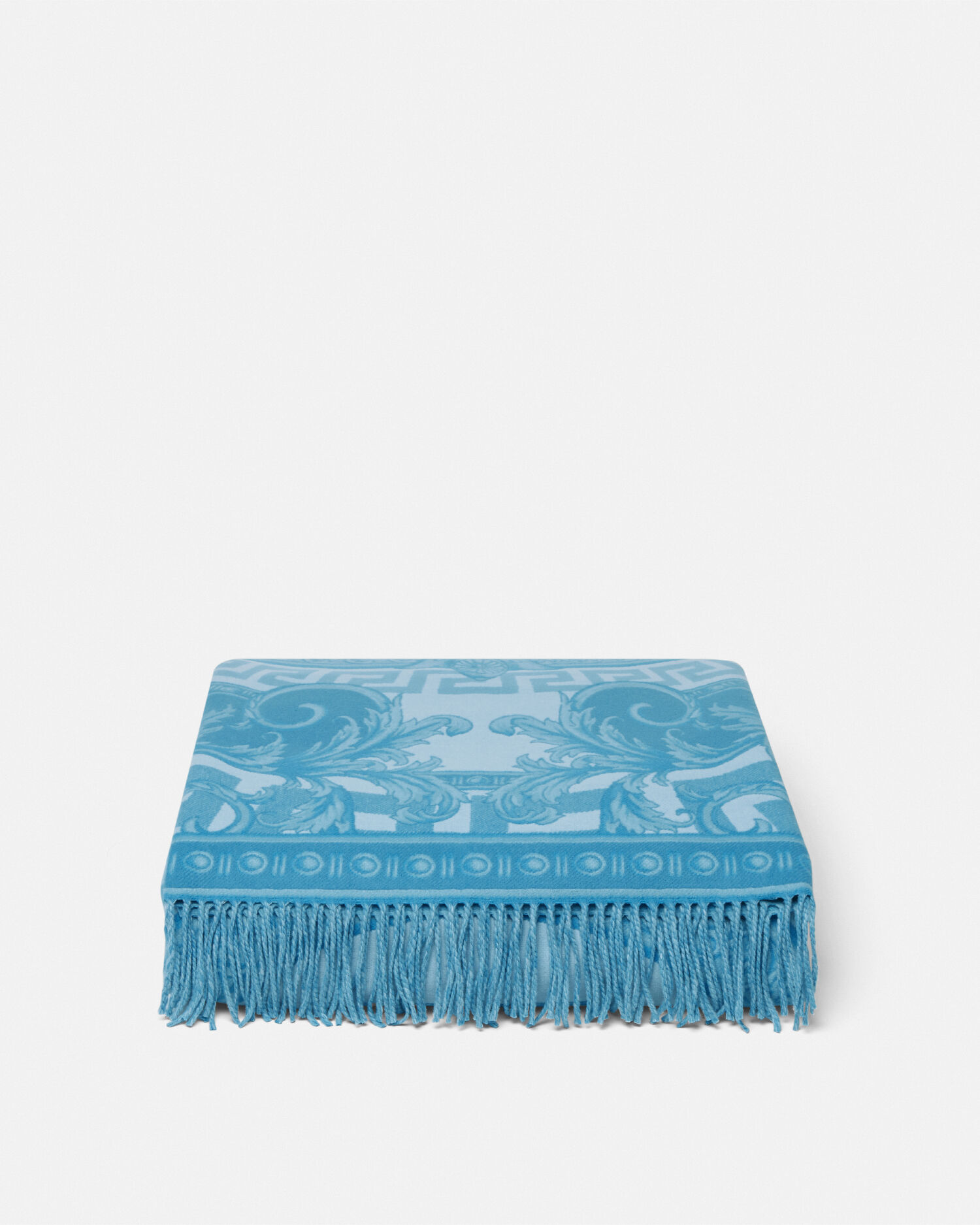 La Coupe des Dieux Fringed Blanket Blue