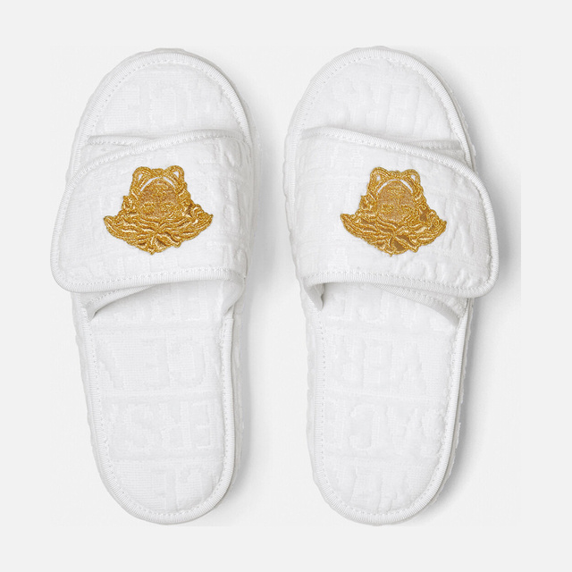 Белые тапочки Versace Allover