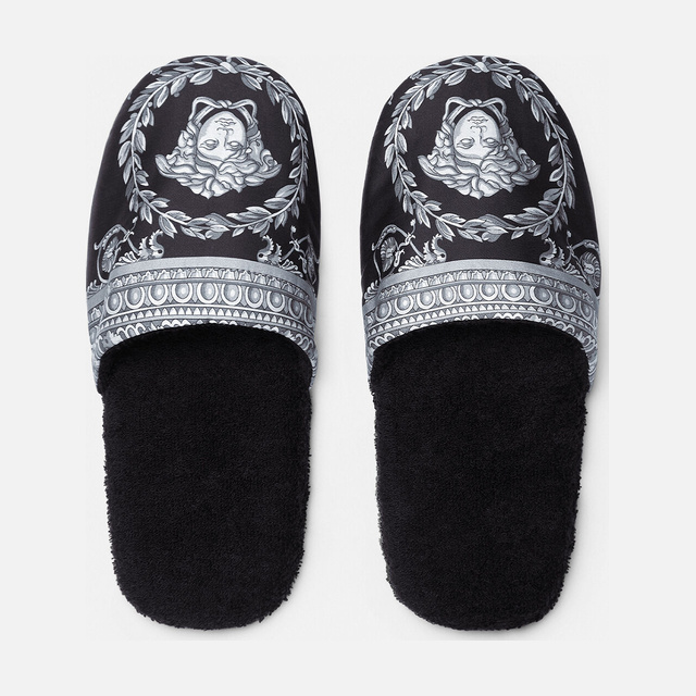 Домашние тапочки I ♡ Baroque черные
