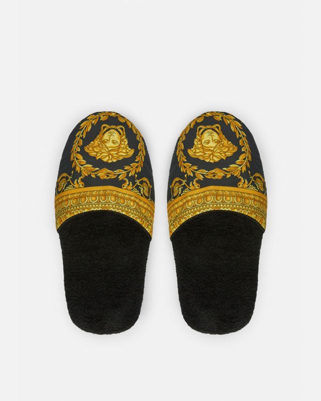 I ♡ Baroque Slippers Gold