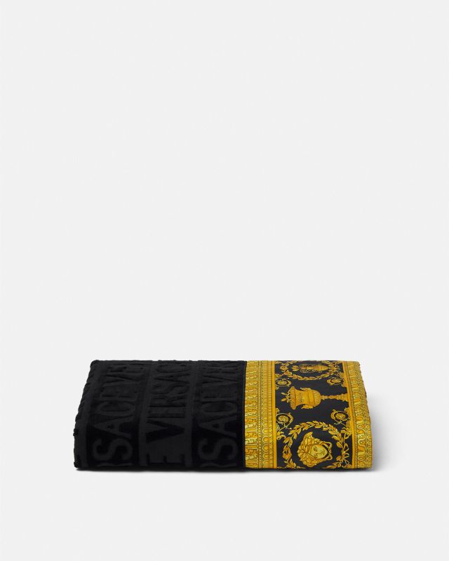 I ♡ Baroque Bath Towel Gold
