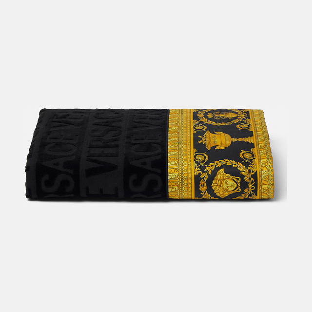 I ♡ Baroque Bath Towel Gold