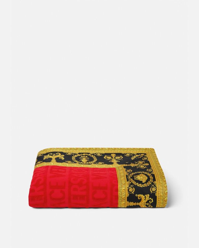 I ♡ Baroque Beach Towel Red