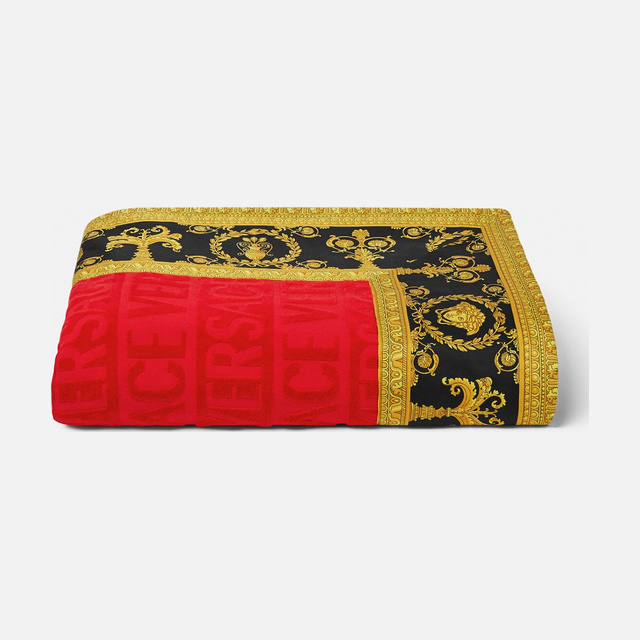I ♡ Baroque Beach Towel Red