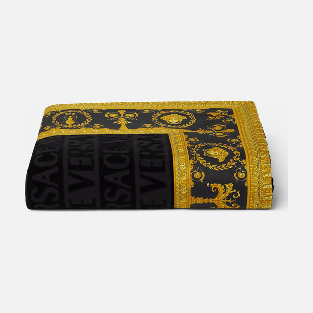 I ♡ Baroque Beach Towel Gold