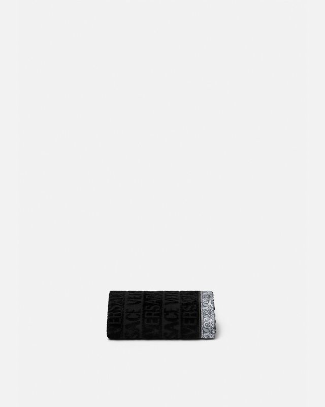 I ♡ Baroque Small Towel Black
