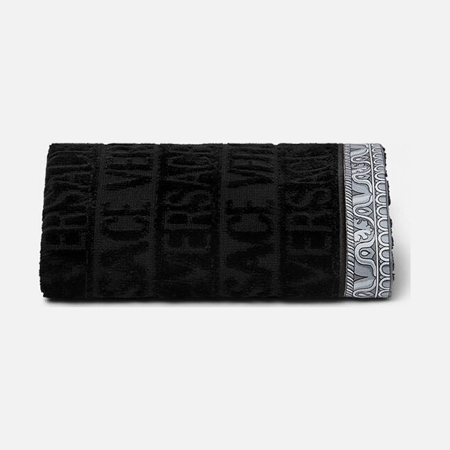 I ♡ Baroque Small Towel Black