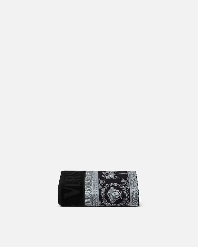 I ♡ Baroque Hand Towel Black