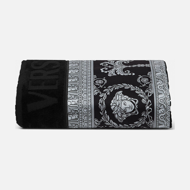 I ♡ Baroque Hand Towel Black