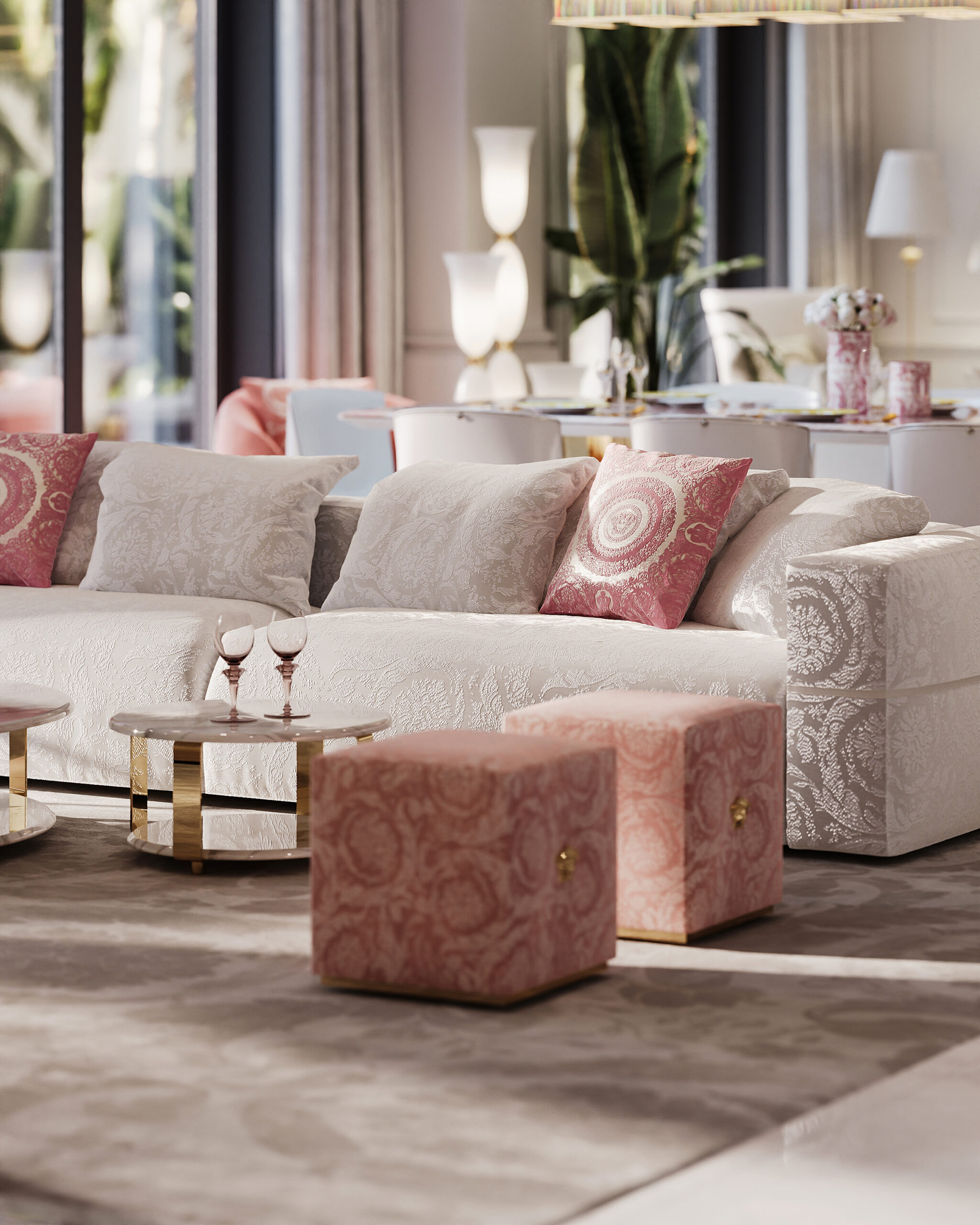 Glamorous luxury villa design Dubai by Solomia Home