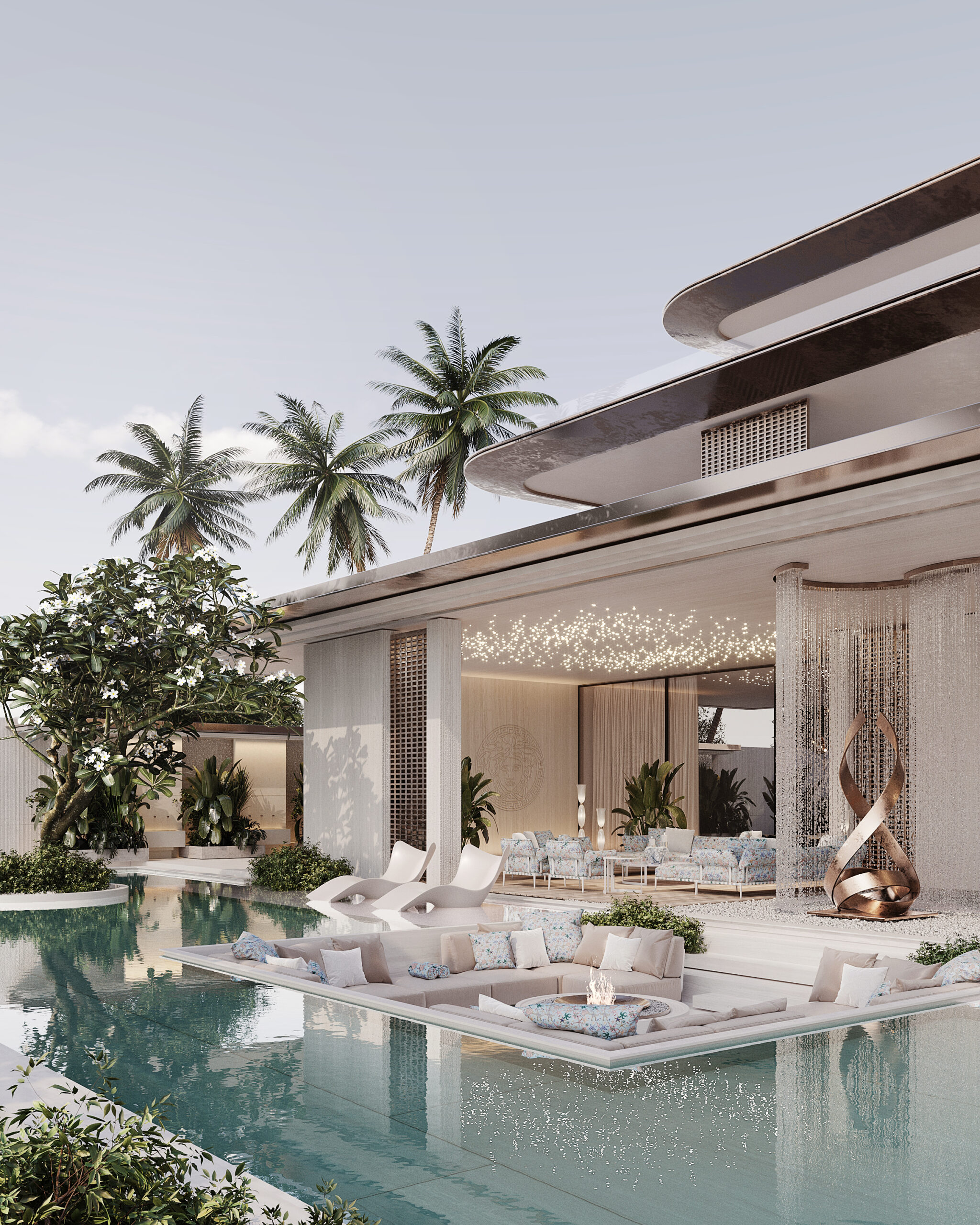 Modern luxury villa design Dubai by Solomia Home