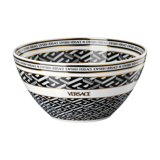 Чаша Versace La Greca Signature, черная, 15 см