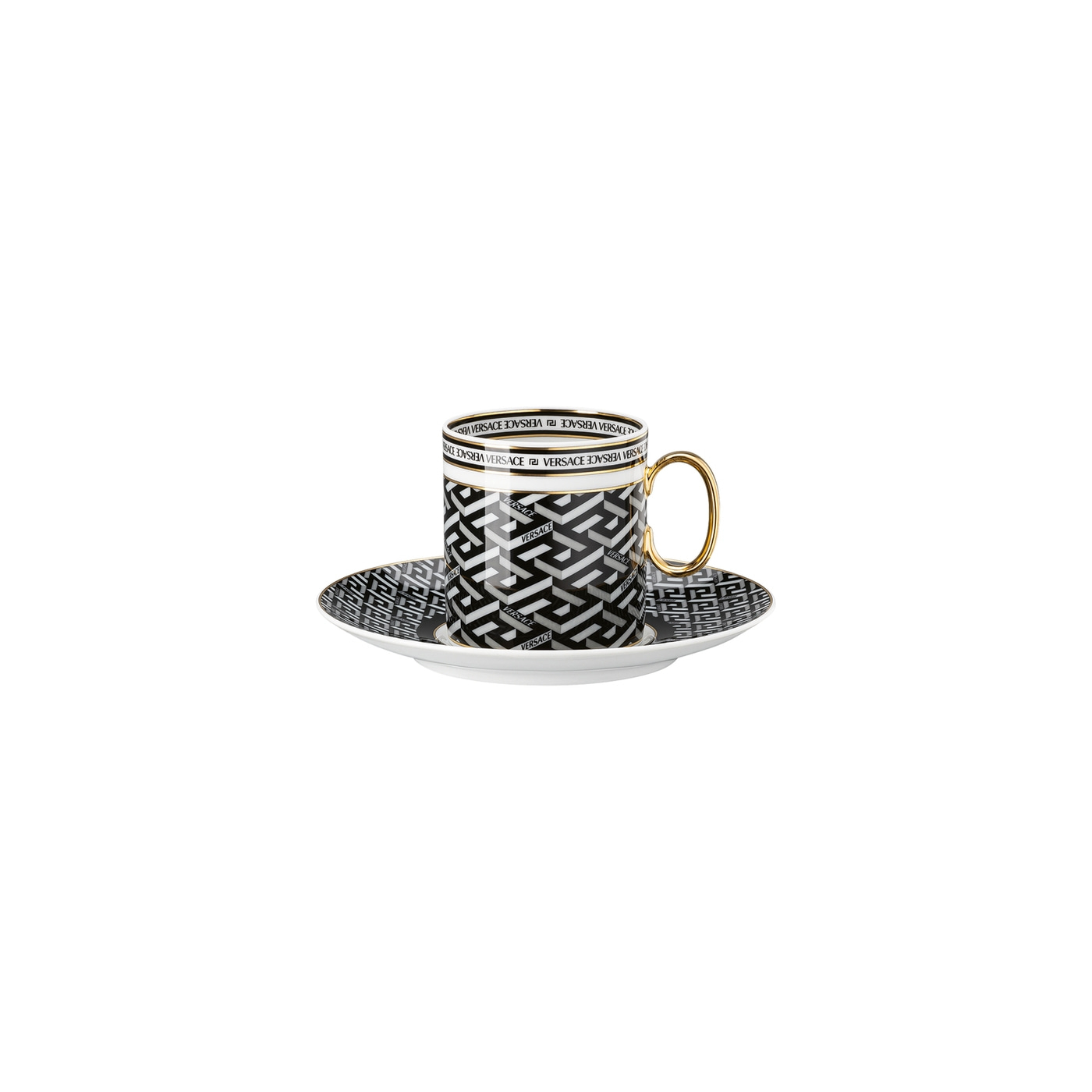 La Greca Signature black coffee cup & saucer