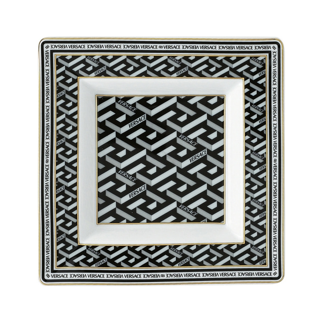 Чаша Versace La Greca Signature черная фарфоровая, 18,3 см