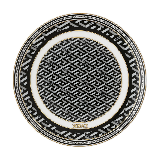 La Greca Signature black plate, 17 cm