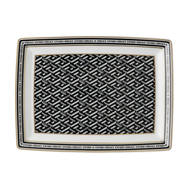 La Greca Signature black platter, 18 cm