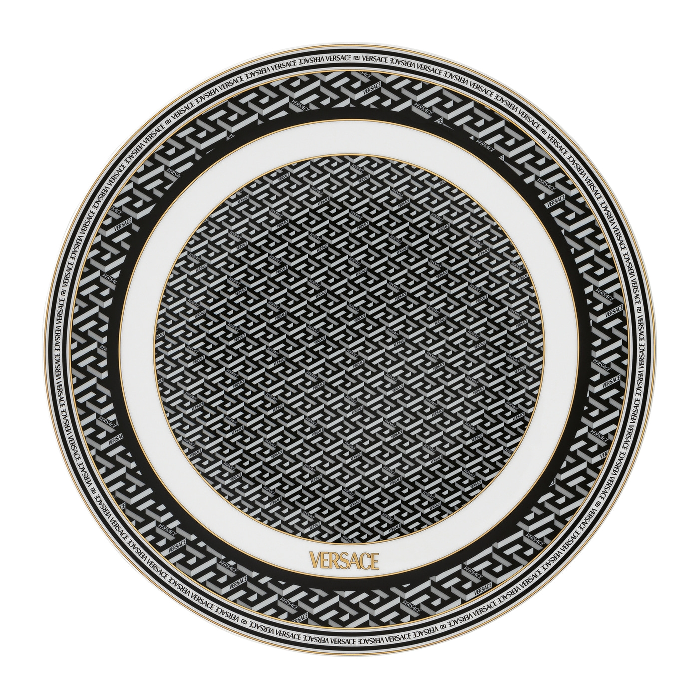 La Greca Signature black service plate, 33 cm