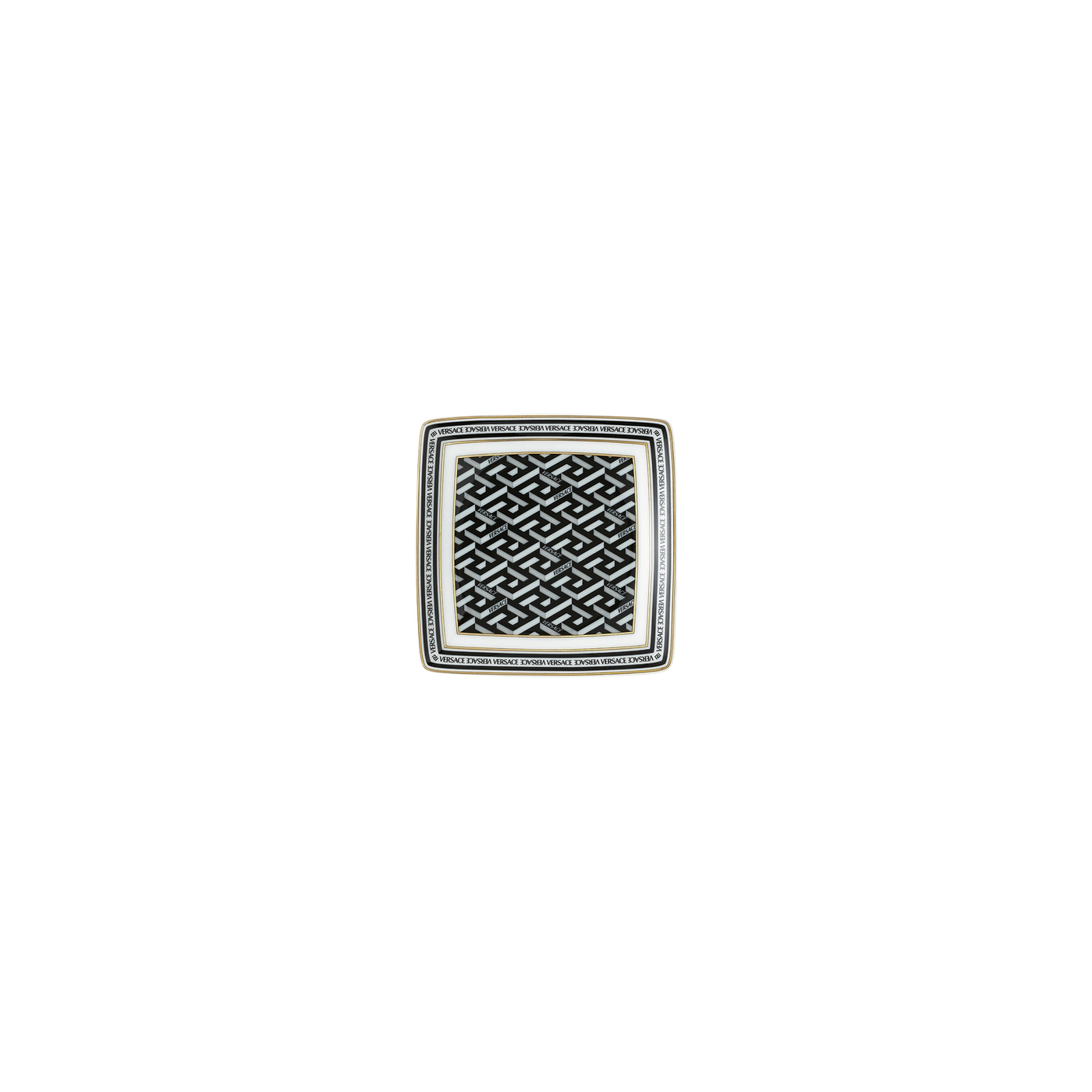 La Greca Signature black 12 cm square flat