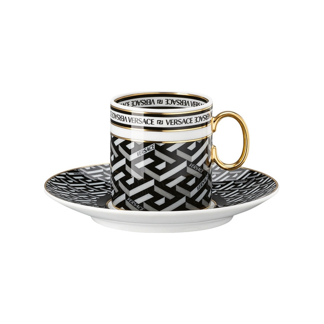 La Greca Signature black espresso cup & saucer
