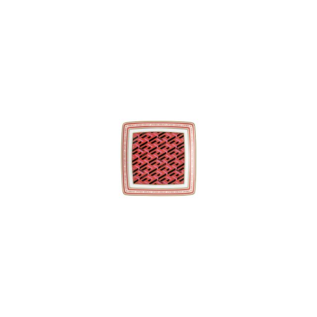 La Greca Signature red 12 cm square flat