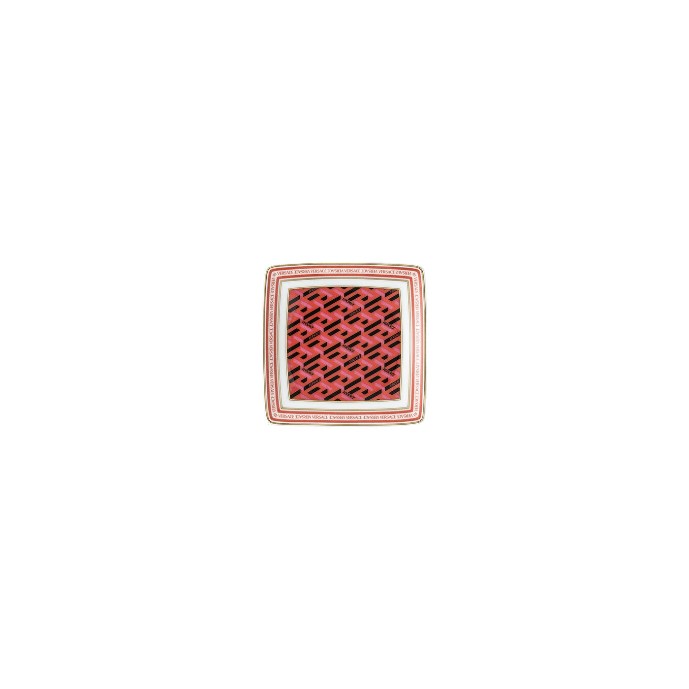 La Greca Signature red 12 cm square flat