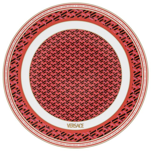 La Greca Signature red service plate, 33 cm