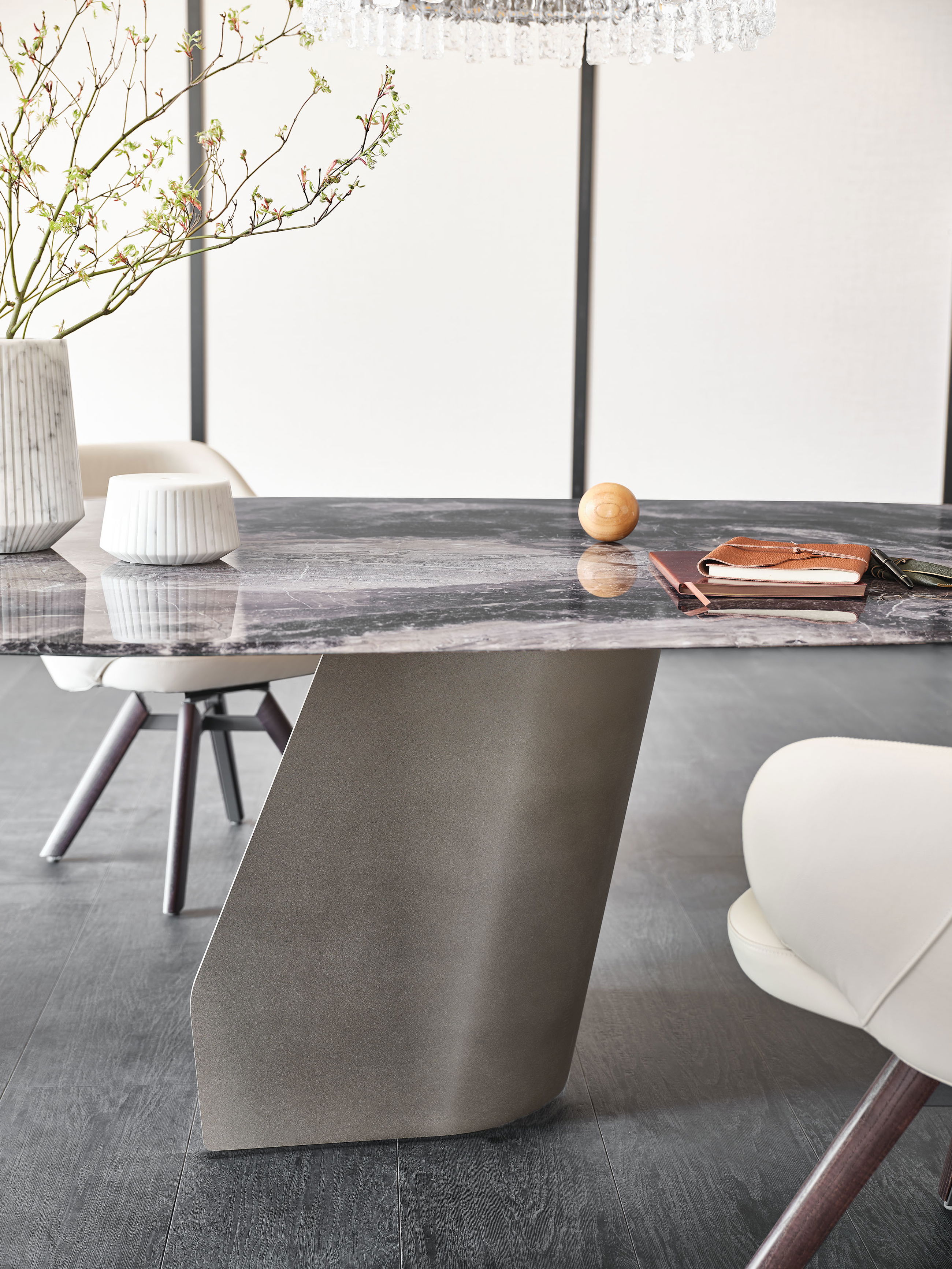 Стол SENATOR с художественным стеклом CrystalArt Marble
