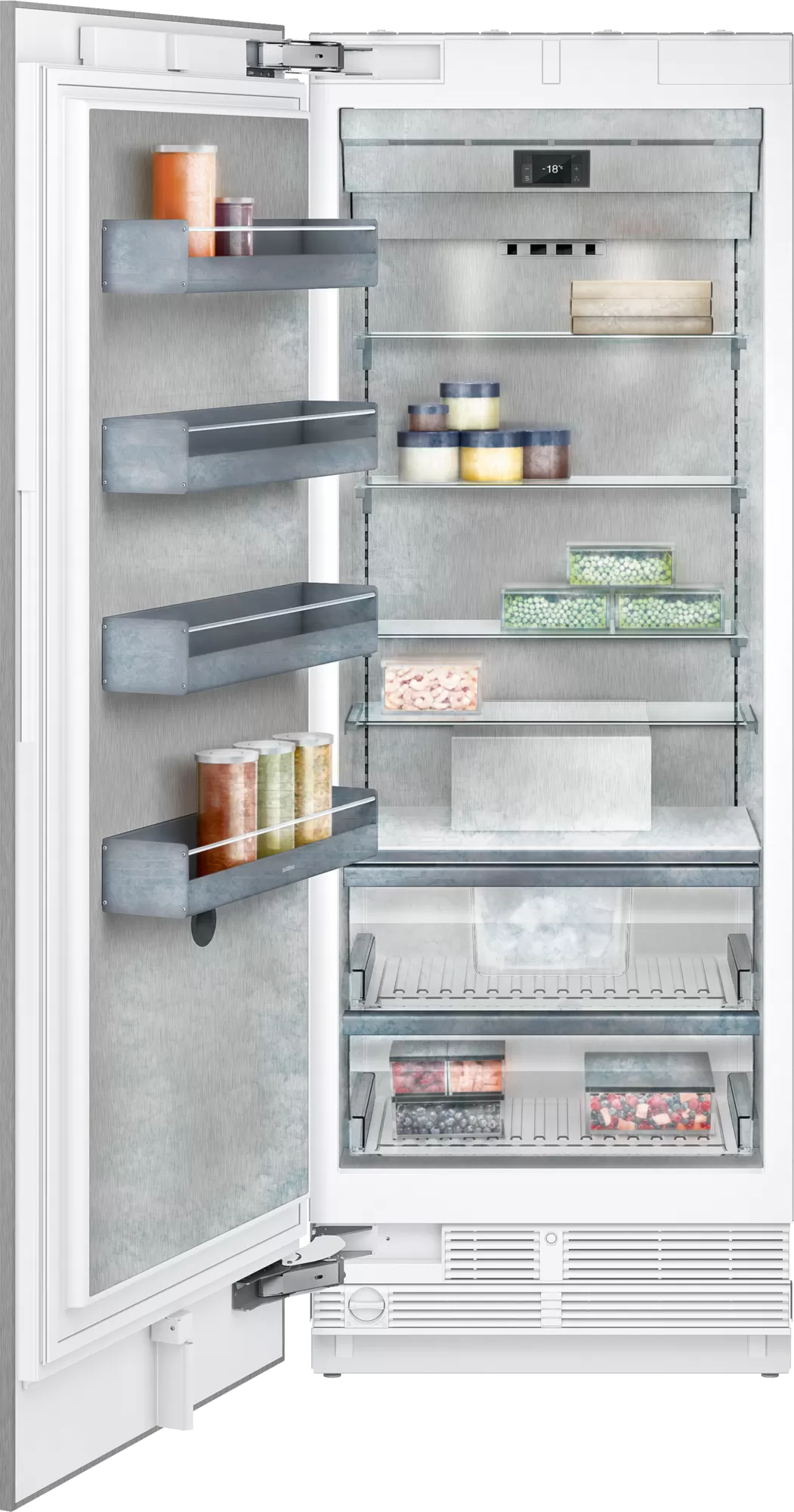 Vario 400 series freezer soft close flat hinge 212.5 x 75.6 cm