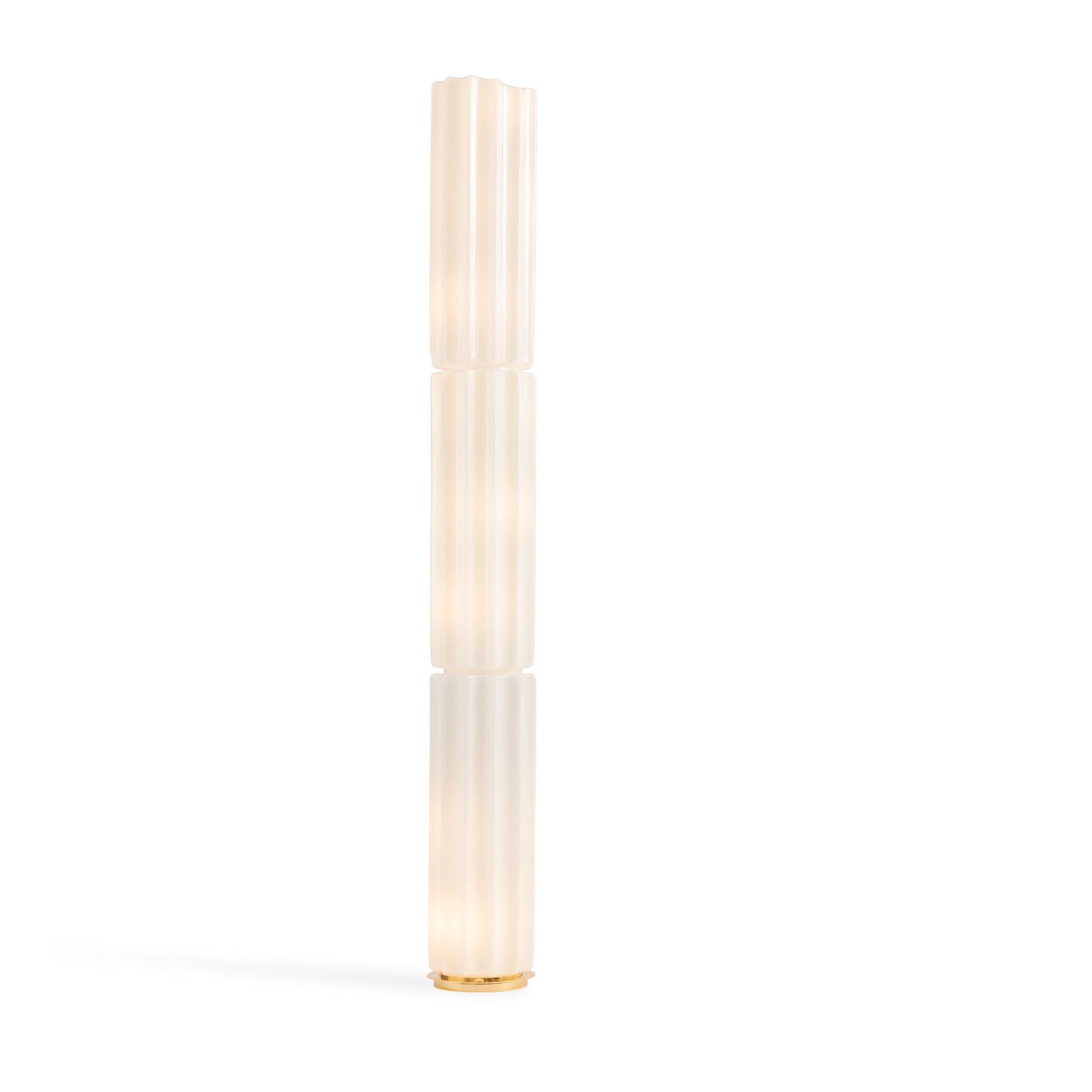 High floor — Ø 38 × 187 H, glossy white