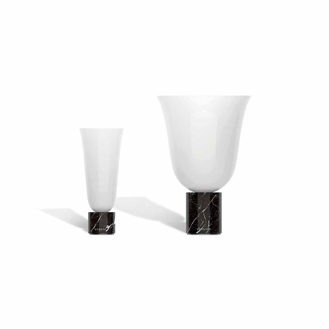 Marble base + opaline shade