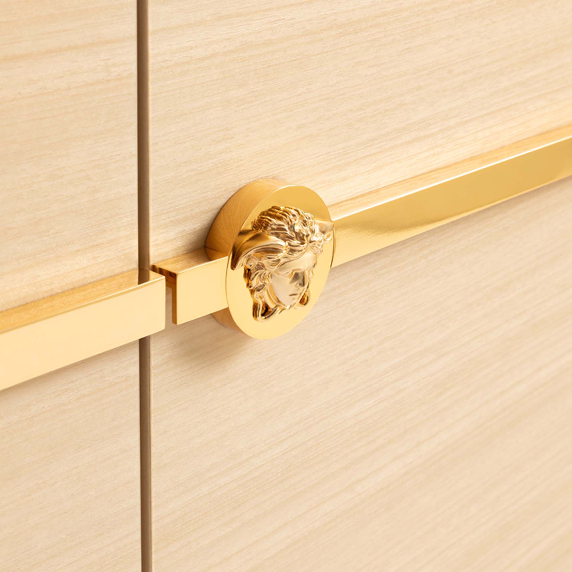 Steel handle with 3D Medusa