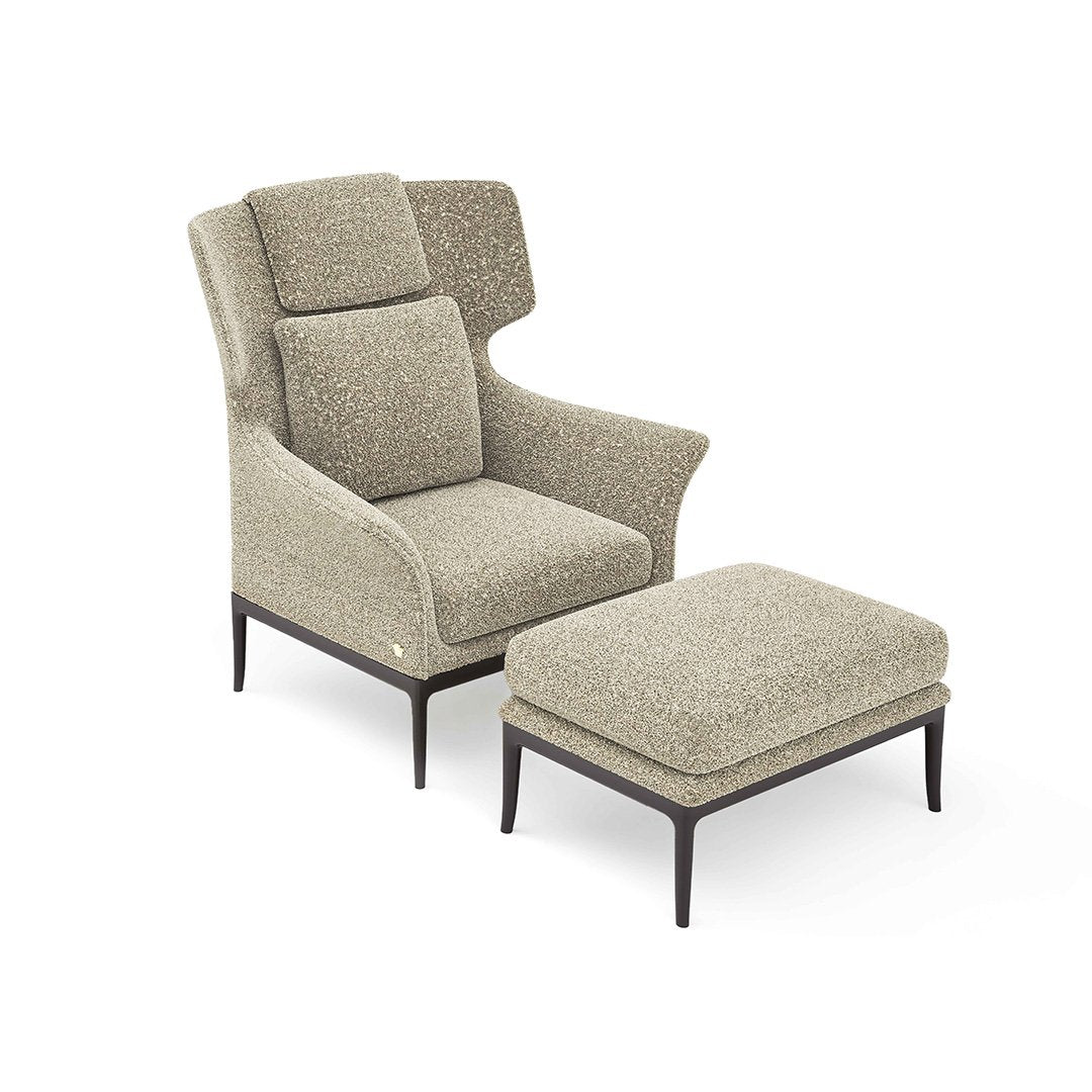 Bergère with footrest