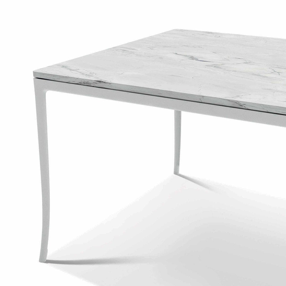 Frame and Medusa detail — matt white aluminium